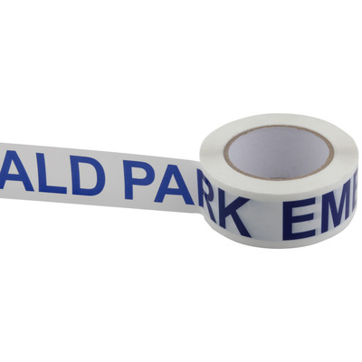 BOPP乳白底蓝色印刷封箱胶带