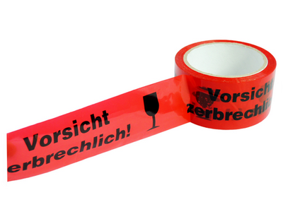 BOPP红底黑字印刷胶带